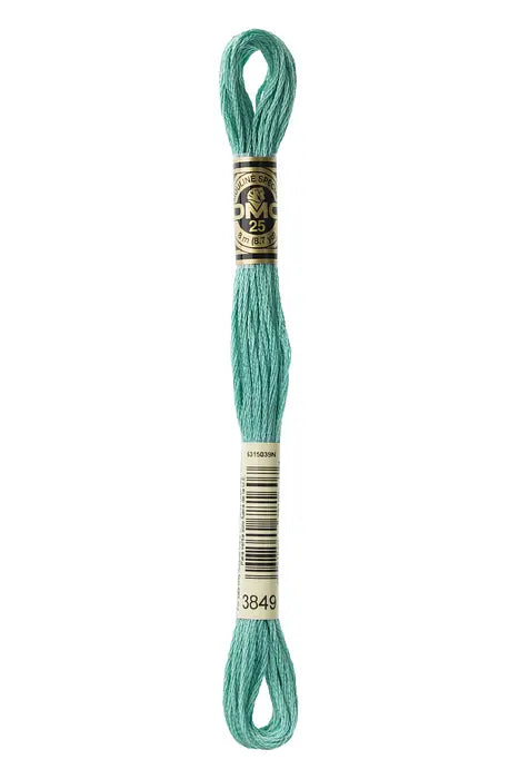 3849 Metallic Turquoise Green | DMC Six-Strand Embroidery Floss