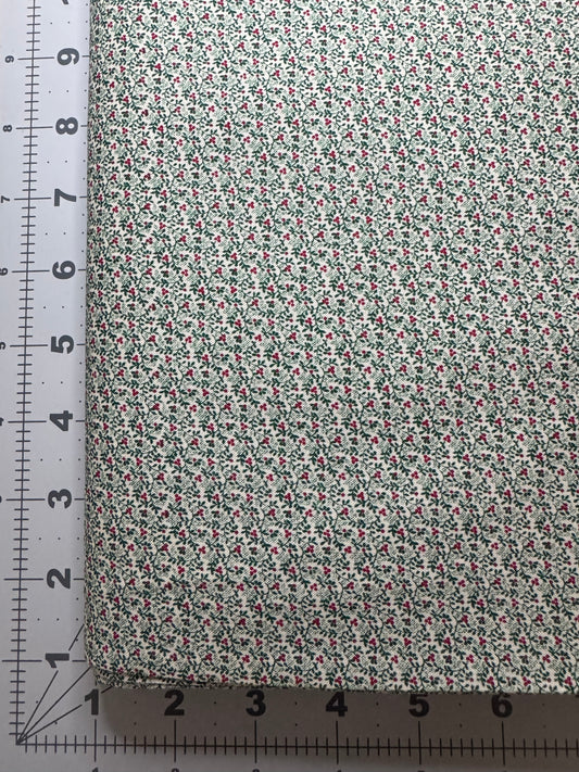 Vintage Fabric - Mini Berry Leaves