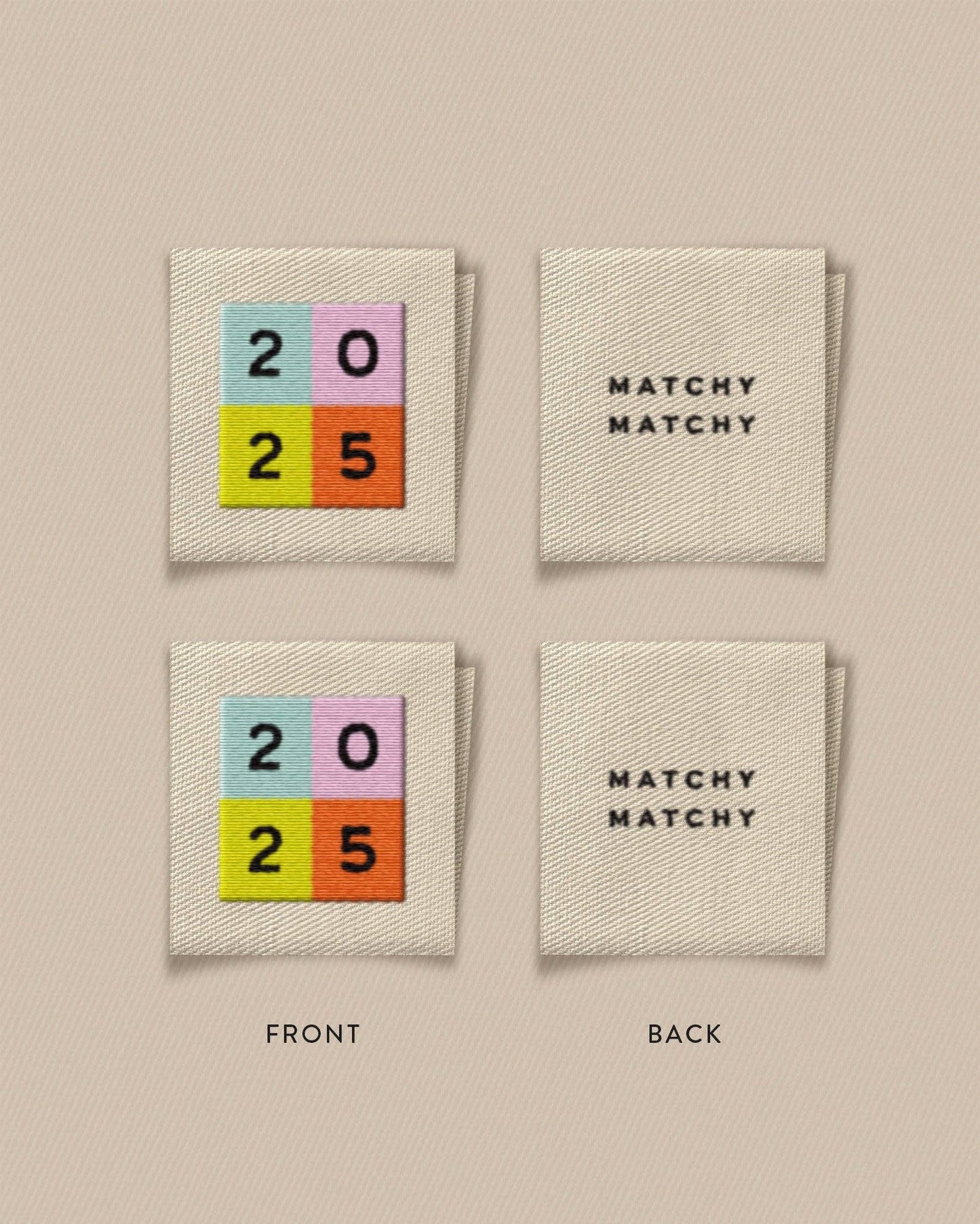 2025 Rainbow Square Garment Labels