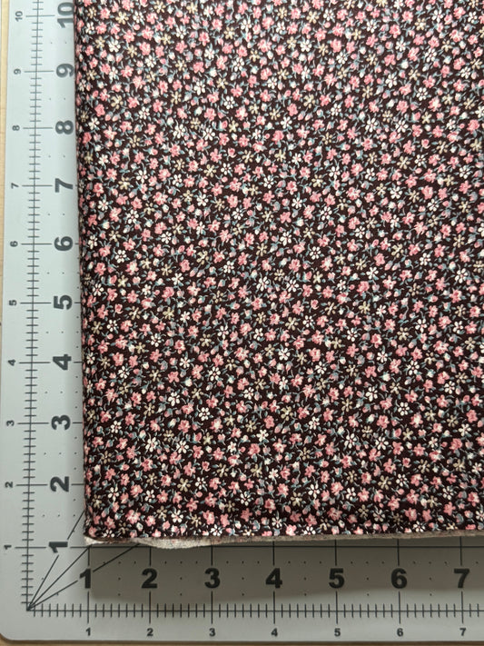 Vintage Fabric - Brown & Pink Floral