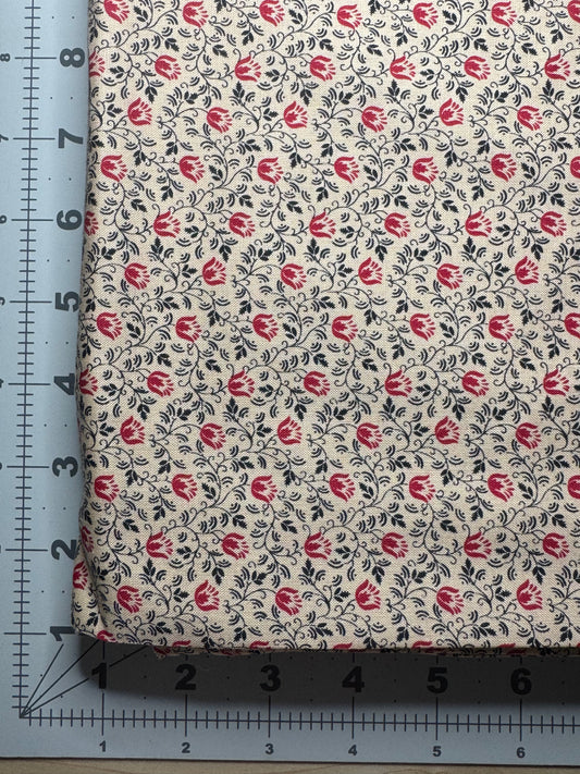 Vintage Fabric - Neutral Large Floral