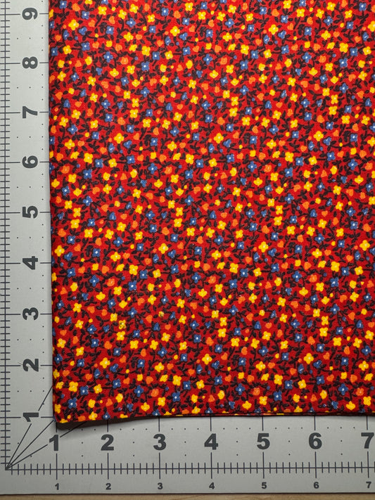 Vintage Fabric - Red & Yellow Floral