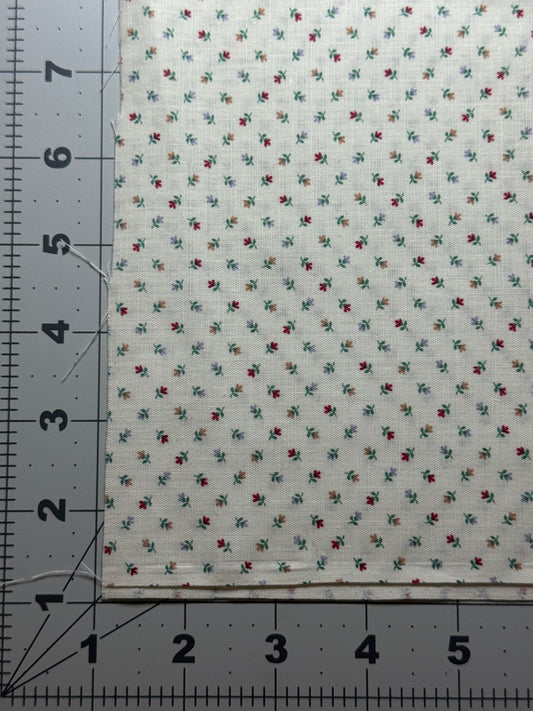 Vintage Fabric - White Floral