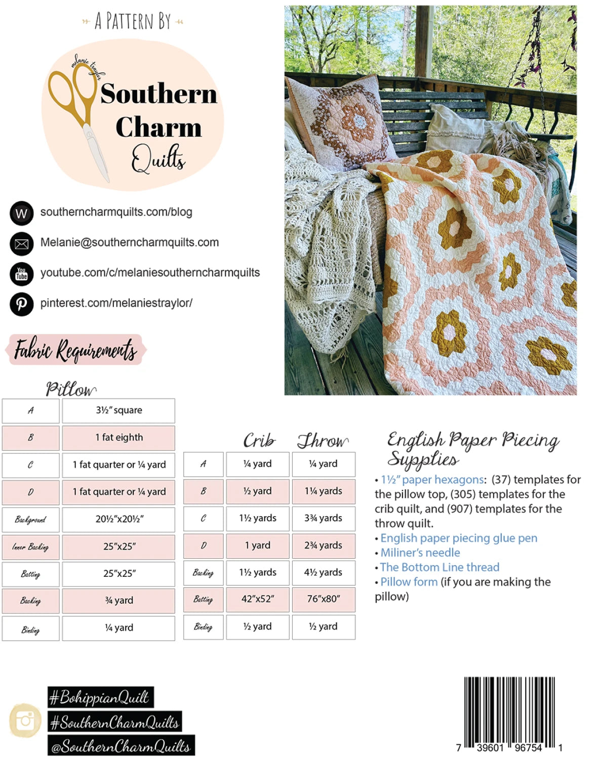 Bohippian Quilt Pattern