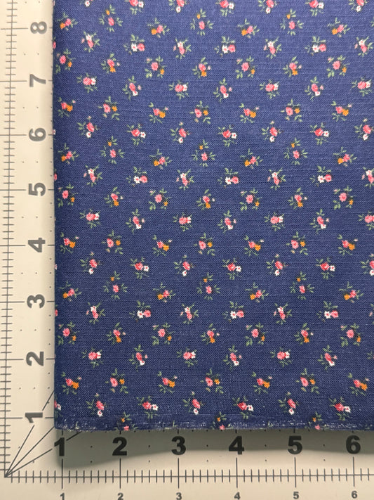 Vintage Fabric - Small Blue Floral
