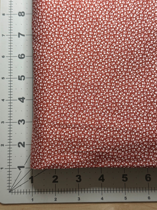 Vintage Fabric - Rust Floral