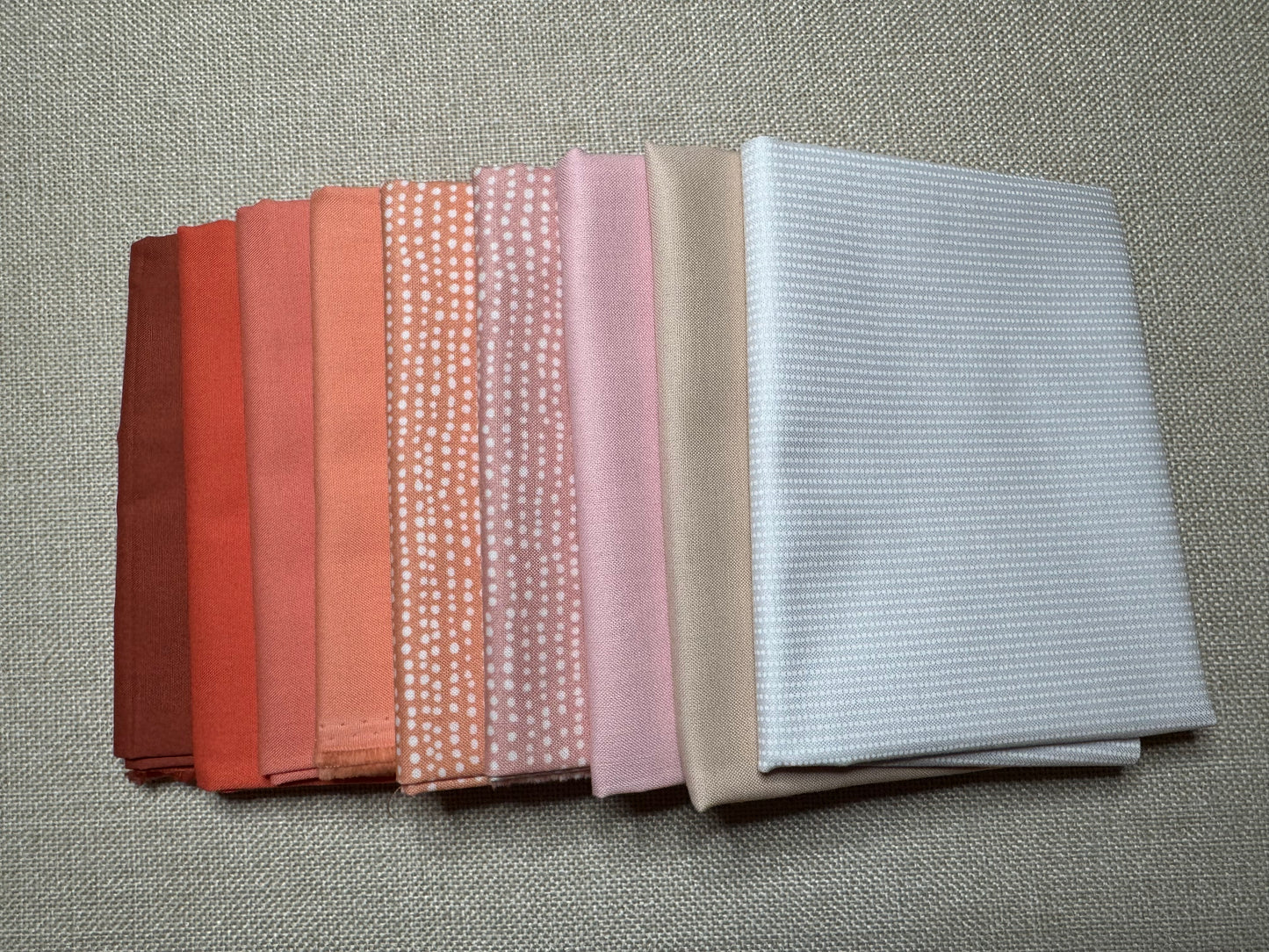 PEACHES & PINKS - 9 Fat Quarter Bundle