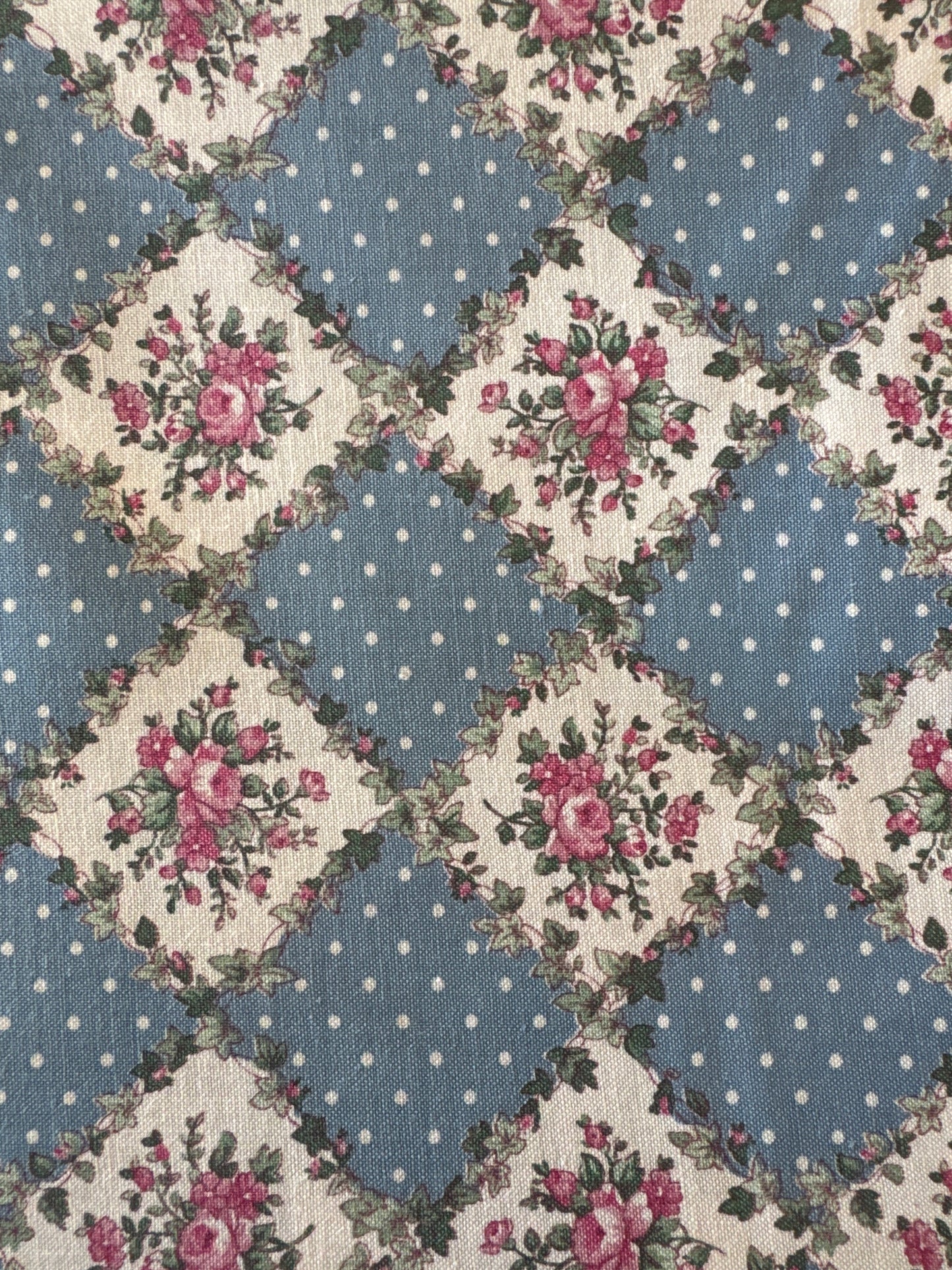 Vintage Fabric - Diamond Polka Dots