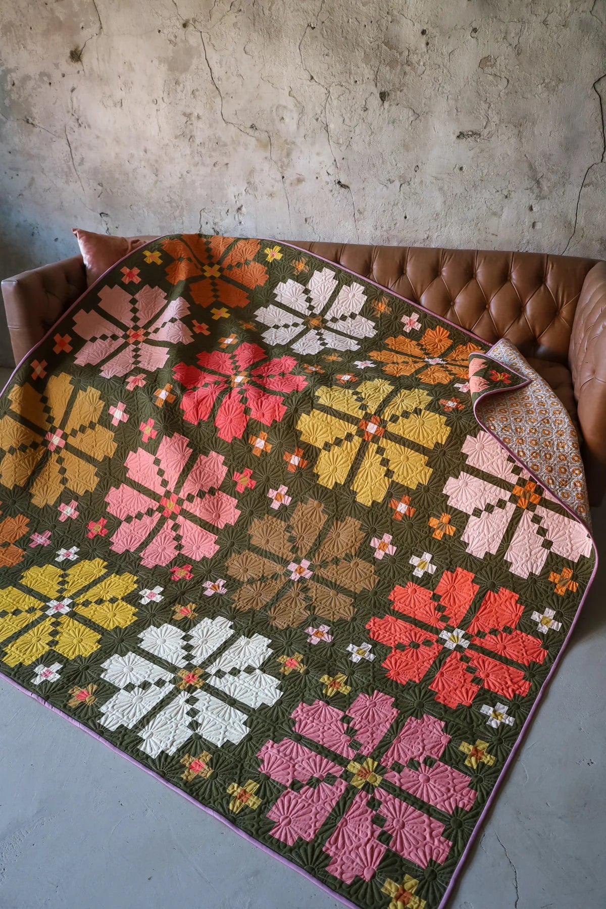 Knitted Blooms Quilt Pattern | Lo & Behold Stitchery