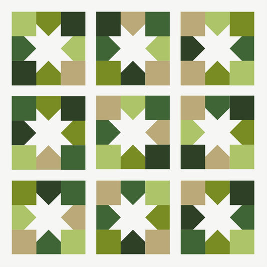 Joyful Stars Quilt Top Kit - Baby Size - Curated by Habernashery