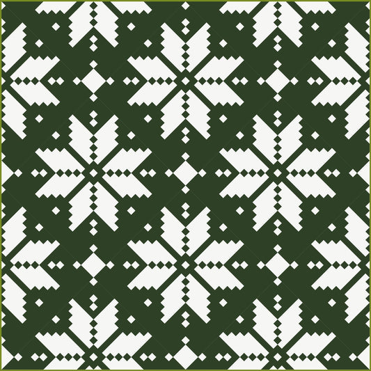 Knitted Star (Traditional/Throw Size) Fabric Quilt Kit - Curated by Habernashery