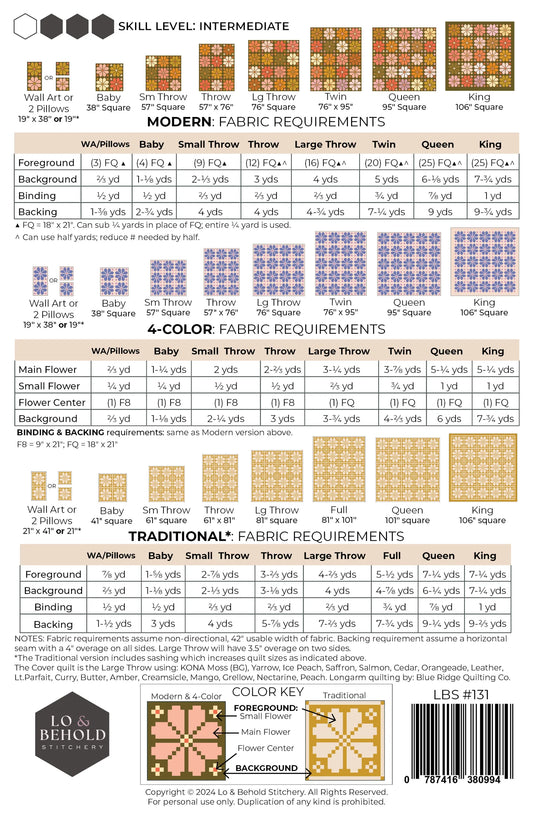Knitted Blooms Quilt Pattern | Lo & Behold Stitchery