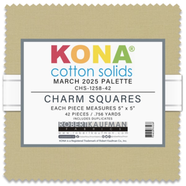 Kona Cotton March 2025 Palette Charm Pack 42 pcs