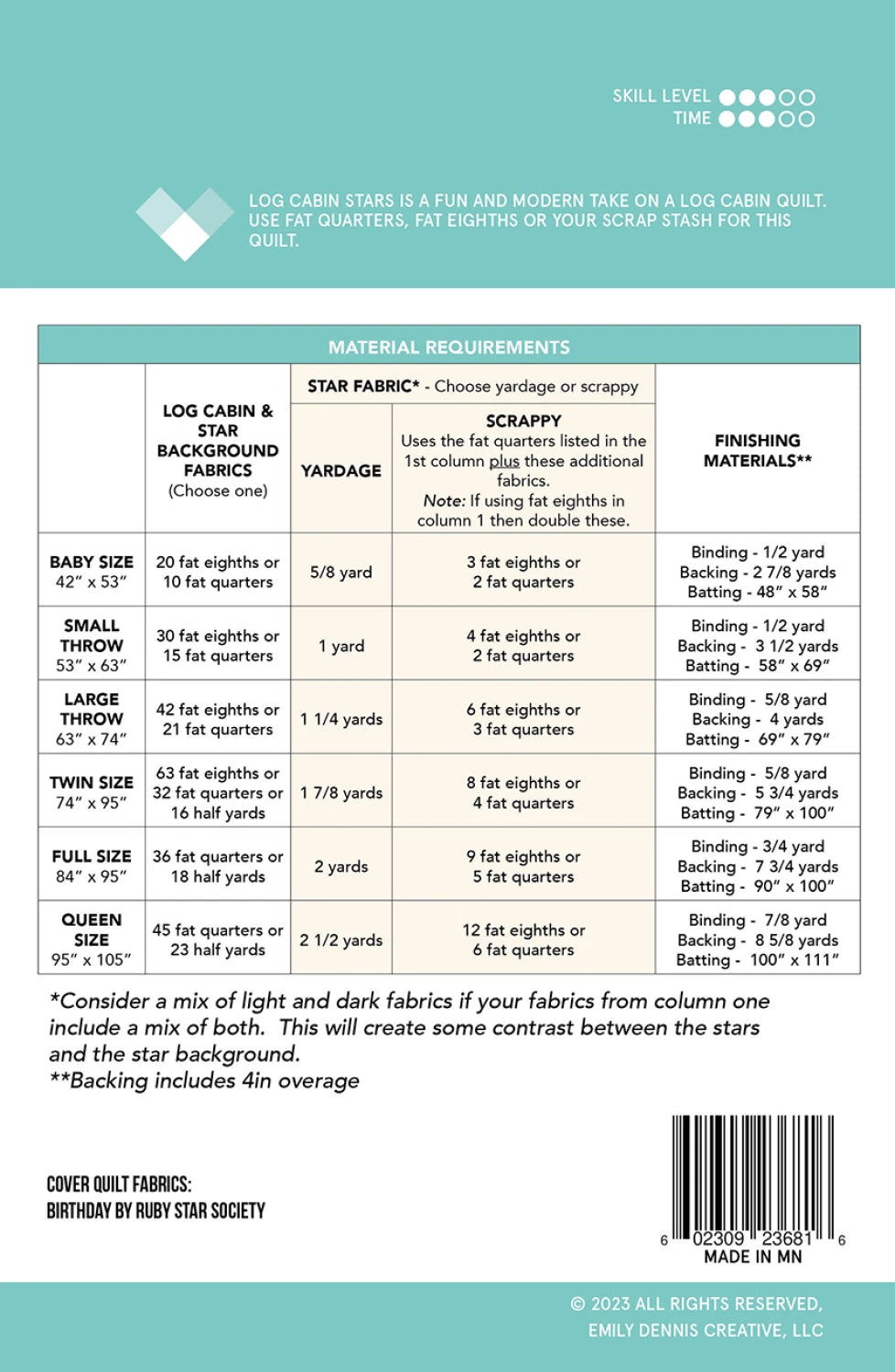 Log Cabin Stars Quilt Pattern | Quilty Love