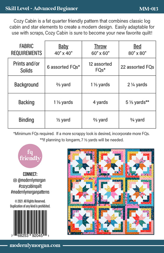 Cozy Cabin Quilt Pattern | Modernly Morgan