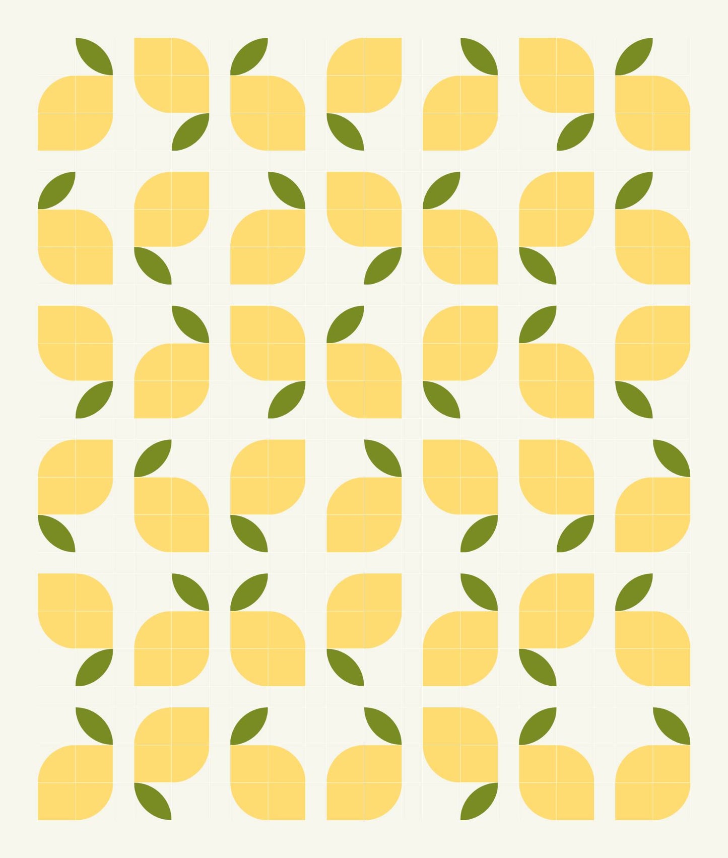 Memi's Lemons Quilt Top Kit - Queen Size - Curated by Habernashery