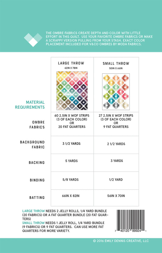 Ombre Gems Quilt Pattern | Quilty Love