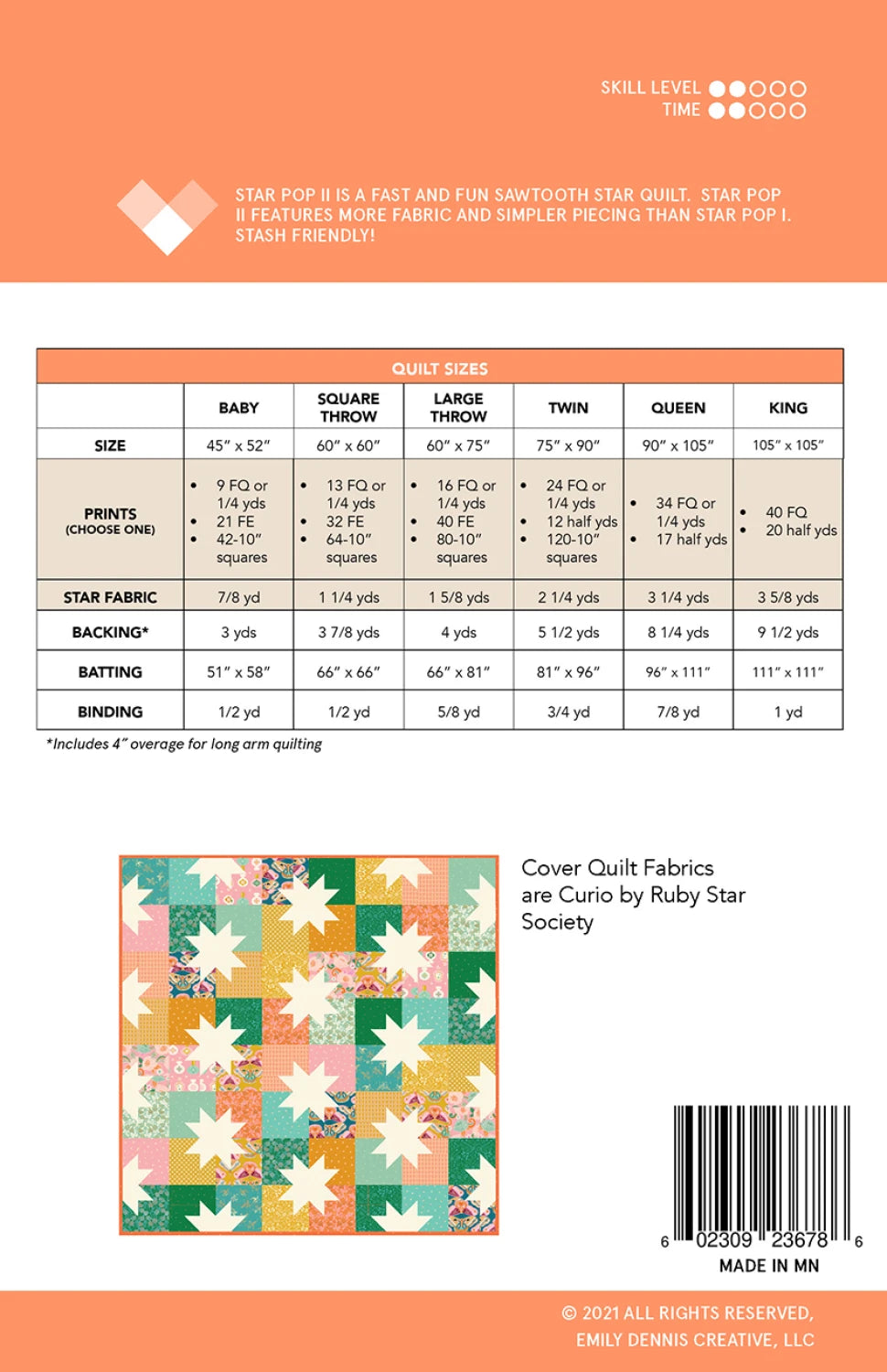 Star Pop II Quilt Pattern | Quilty Love