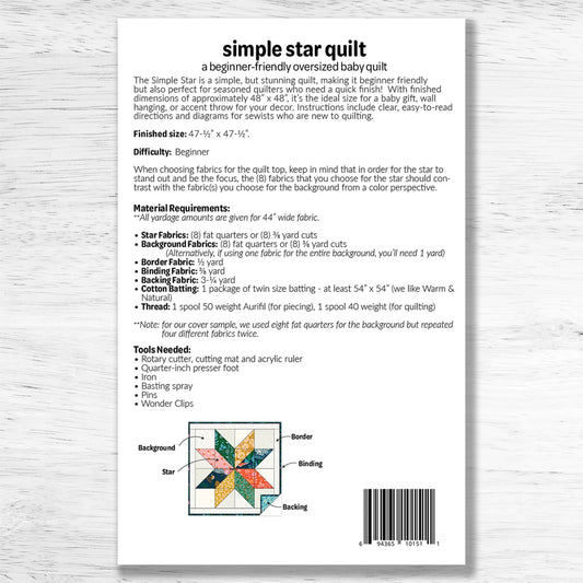 Simple Star Quilt Pattern | Studio M Squared