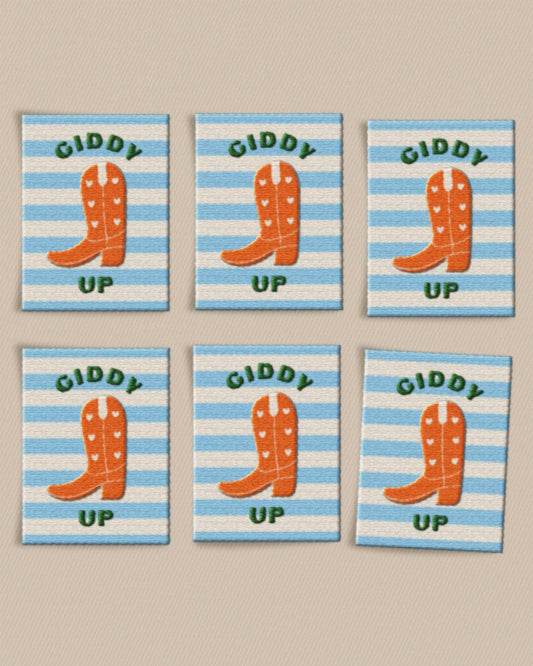 Cowboy Boot Large Garment Labels