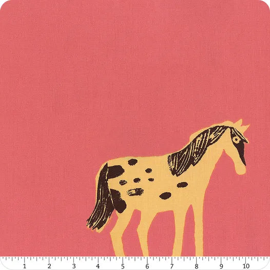 Hot Pink Wild Ponies Quilting Fabric | 108in Quilt Backs by Windham Collection