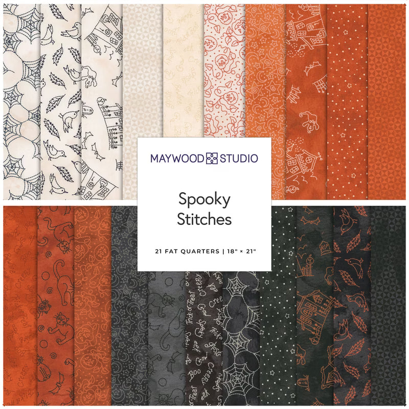 Maywood Studio Fat Quarter Spooky Stitches, 21pcs/bundle