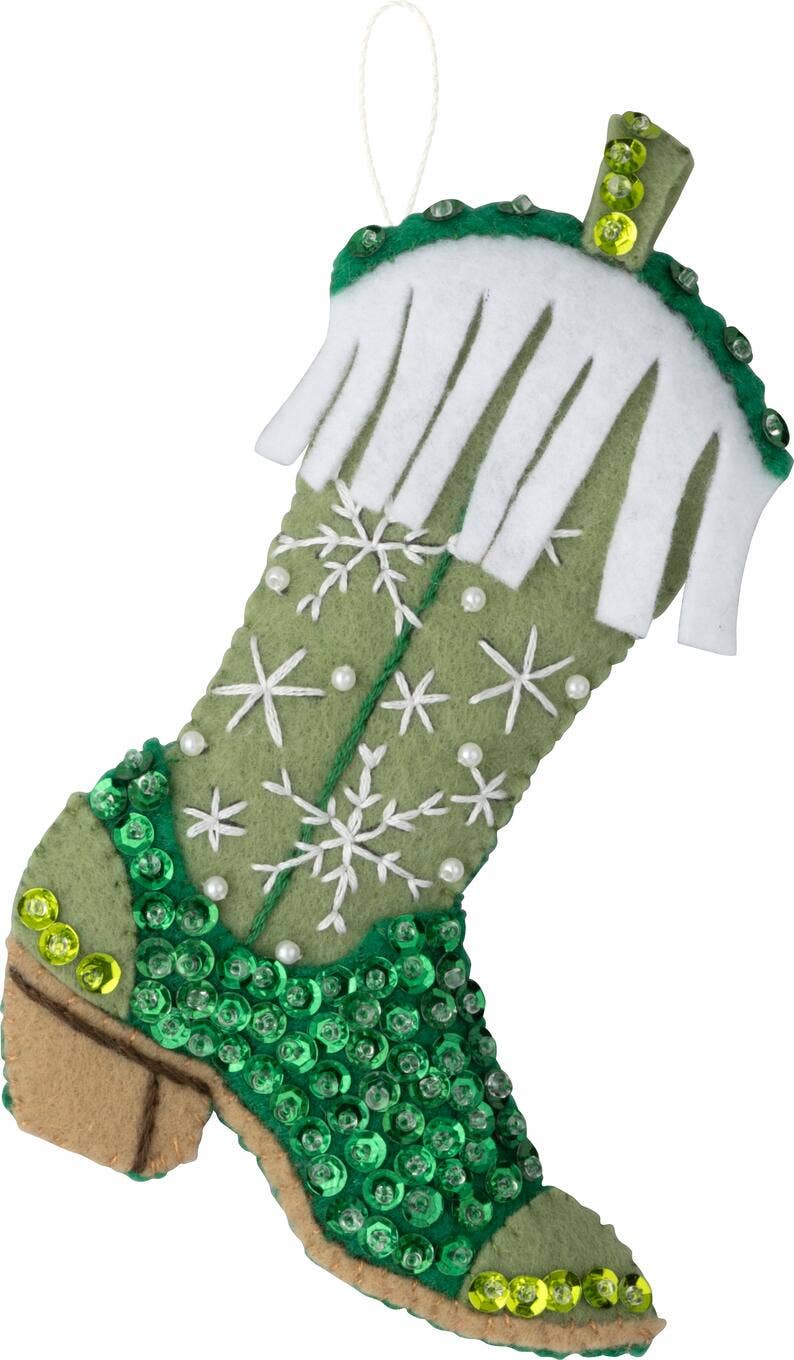 Bucilla ® Seasonal Felt Ornaments Kit - Boots & Bling