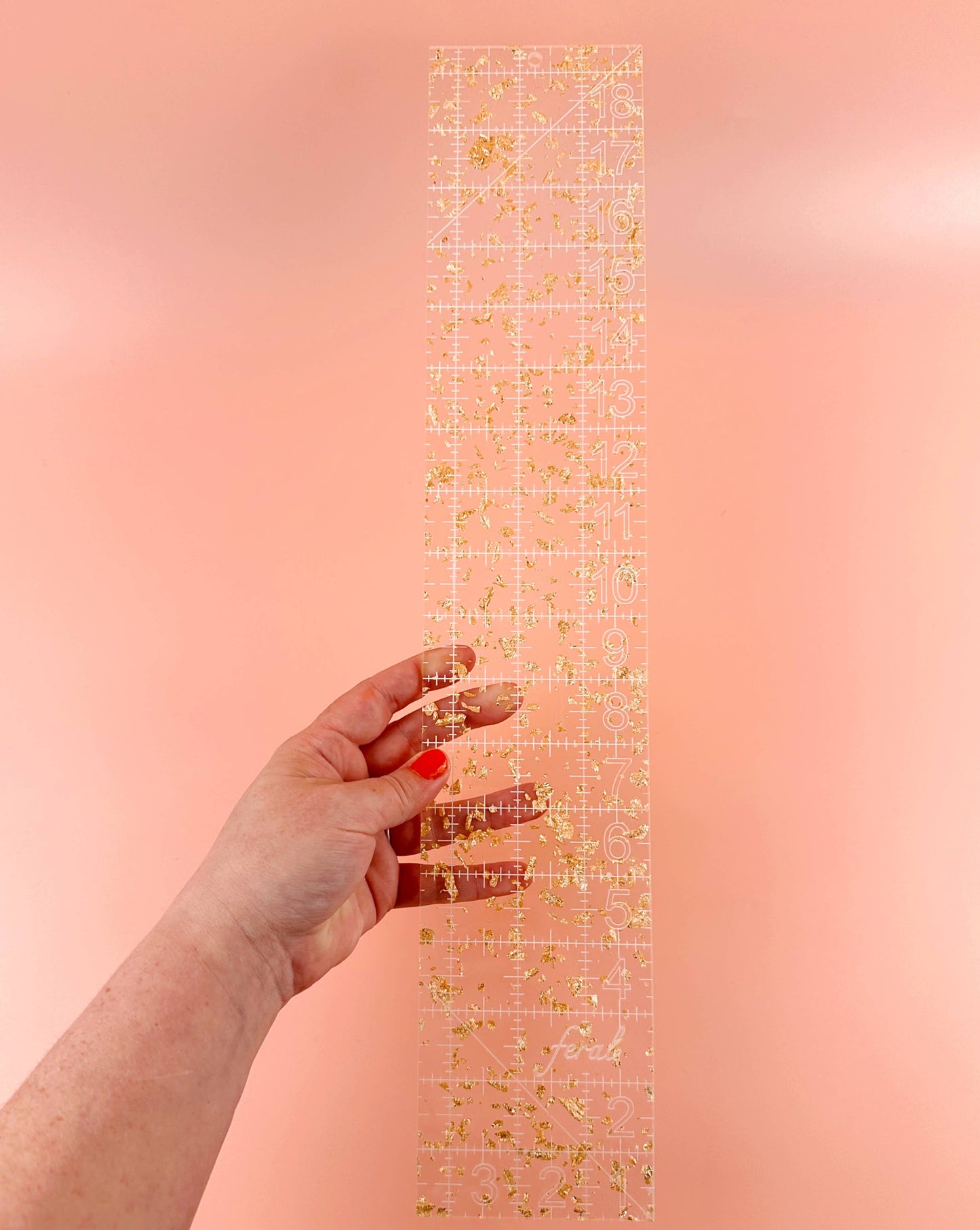 Golden Fat Quarter Quilting Ruler | Feral Notions