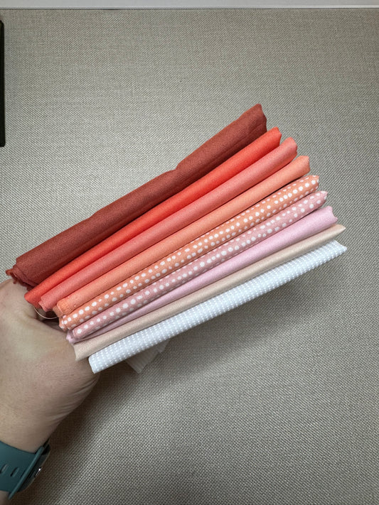 PEACHES & PINKS - 9 Fat Quarter Bundle