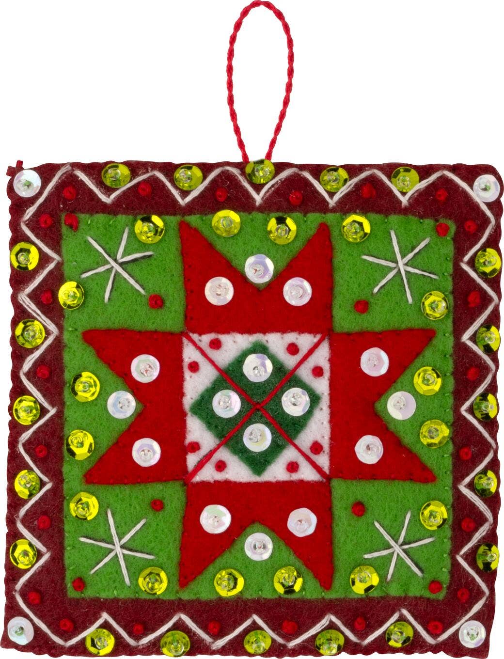 Bucilla® Seasonal Felt Ornaments Kit - Holiday Quilt Squares