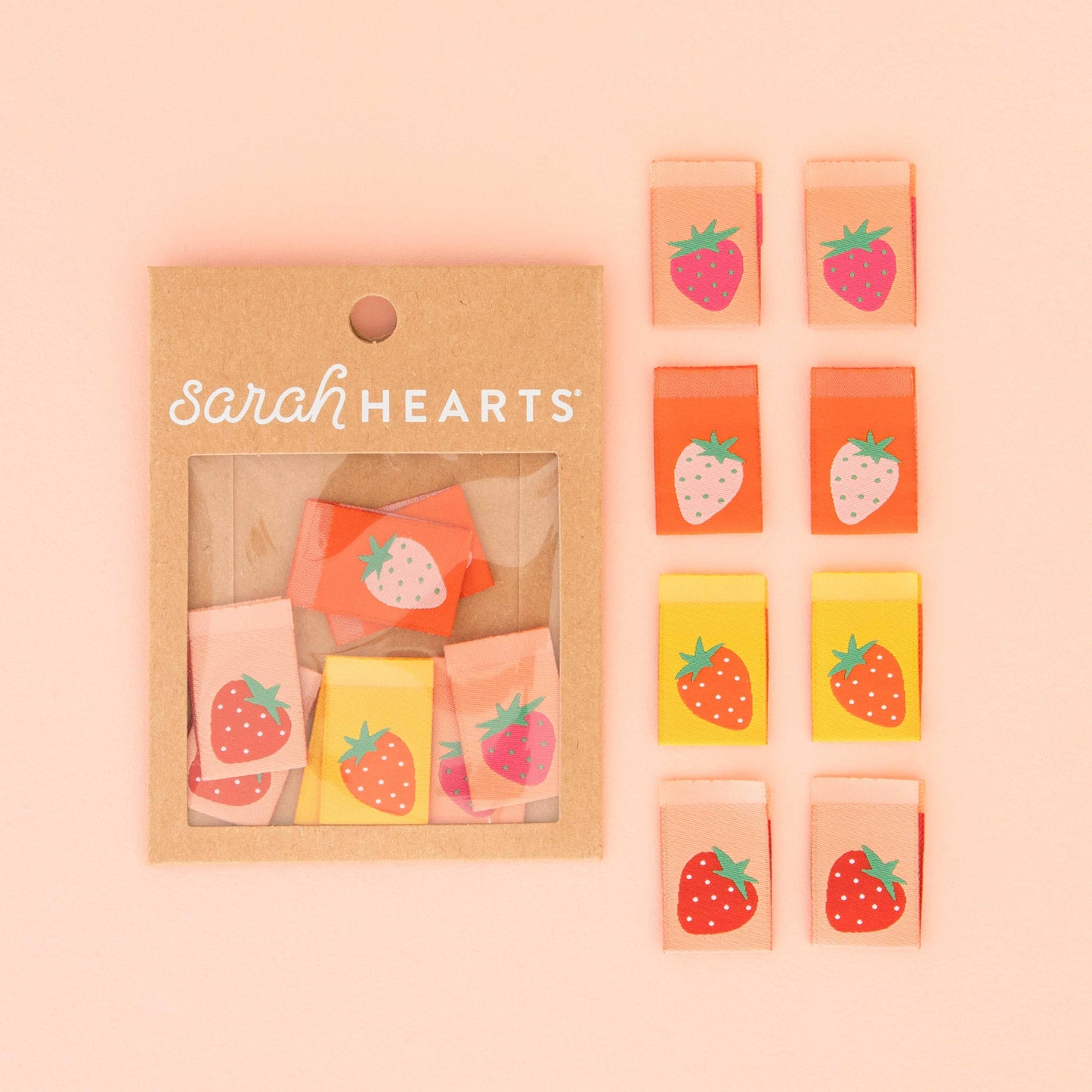 Strawberry Multipack Woven Sewing Quilt and Garment Labels