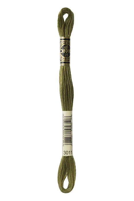 3011 Deep Olive | DMC Six-Strand Embroidery Floss