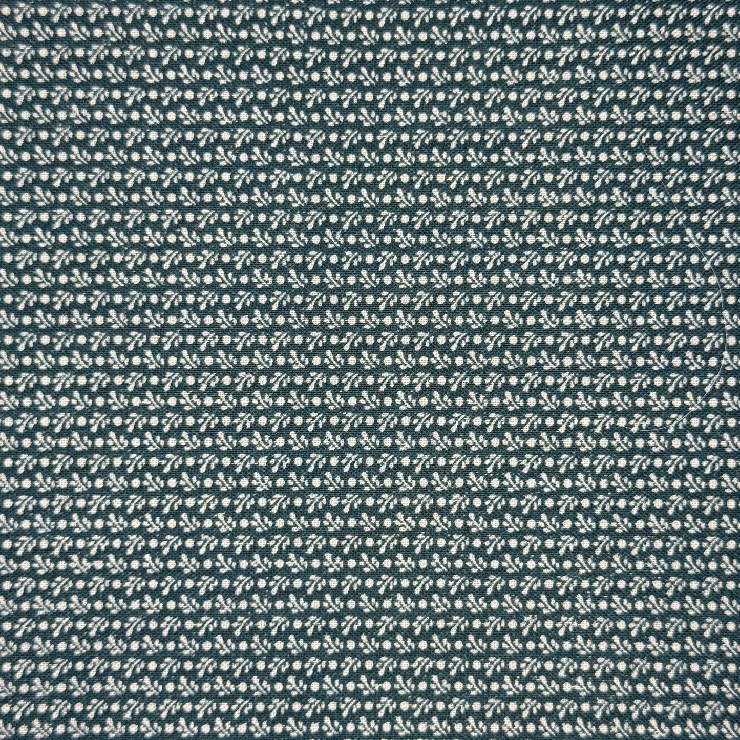 Vintage Fabric - Green Lined Floral