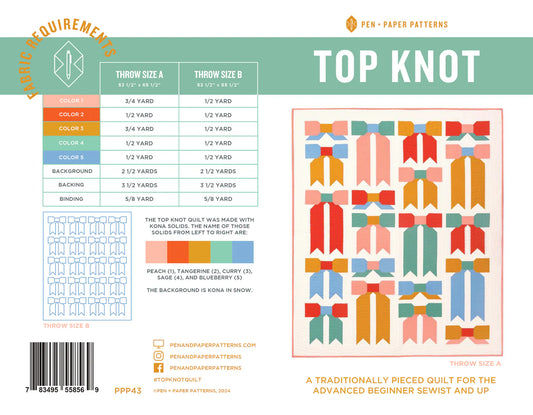 Top Knot Quilt Pattern | Pen and Paper Patterns
