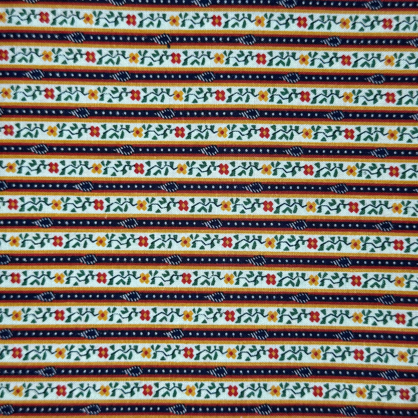 Vintage Fabric - Striped Floral