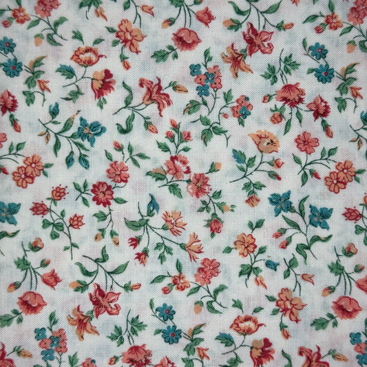 Vintage Fabric - Orange Floral
