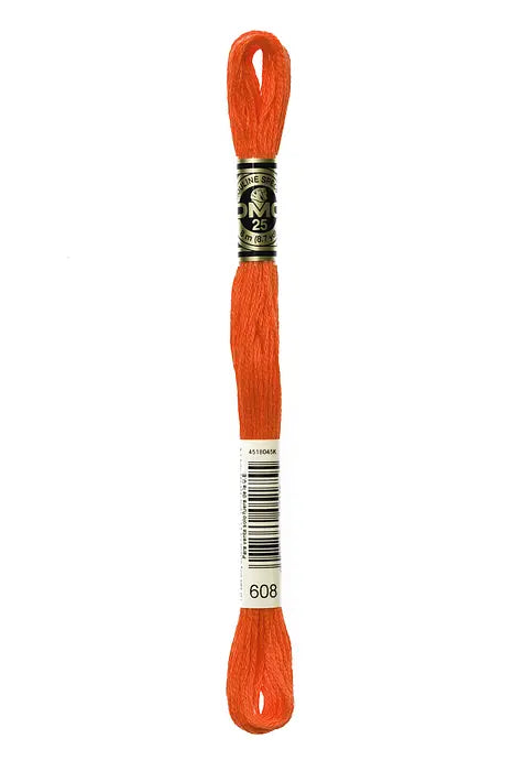 608 Poppy | DMC Six-Strand Embroidery Floss