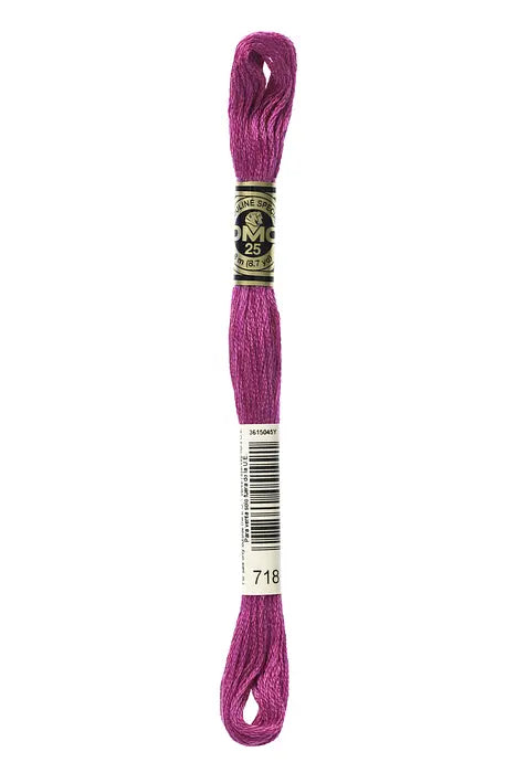 718 Metallic Rose Magenta | DMC Six-Strand Embroidery Floss
