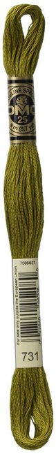 731 Dark Olive Green | DMC Six-Strand Embroidery Floss