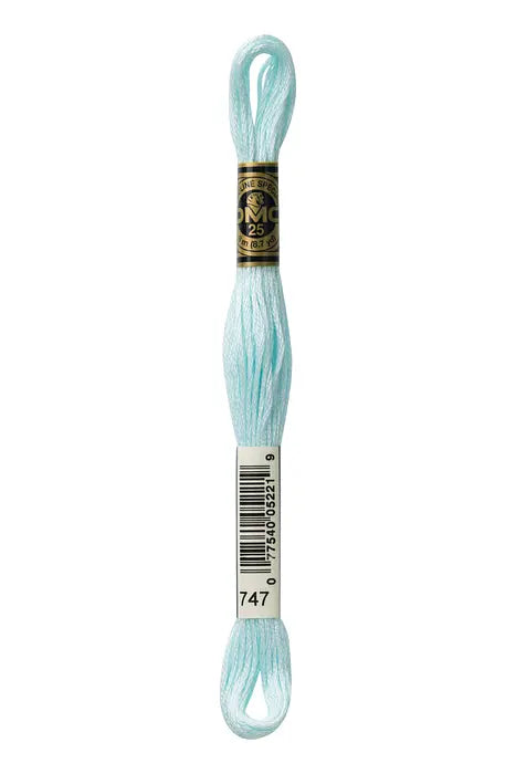 747 Pearlescent Blue Sea Mist | DMC Six-Strand Embroidery Floss