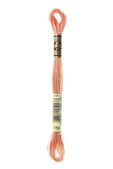 758 Pink Dawn | DMC Six-Strand Embroidery Floss