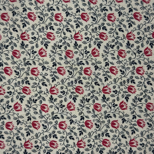 Vintage Fabric - Neutral Large Floral