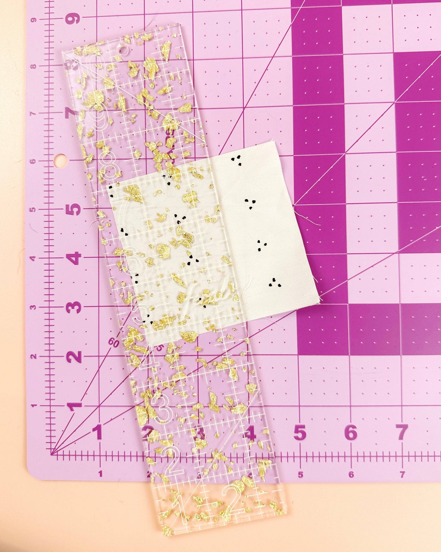 Golden 2.5 by 10 inch Quilting Ruler | Feral Notions