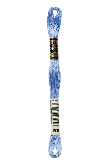 809 Soft Blue | DMC Six-Strand Embroidery Floss