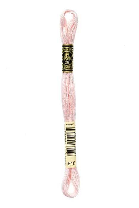 818 Pearlescent Powder Pink | DMC Six-Strand Embroidery Floss