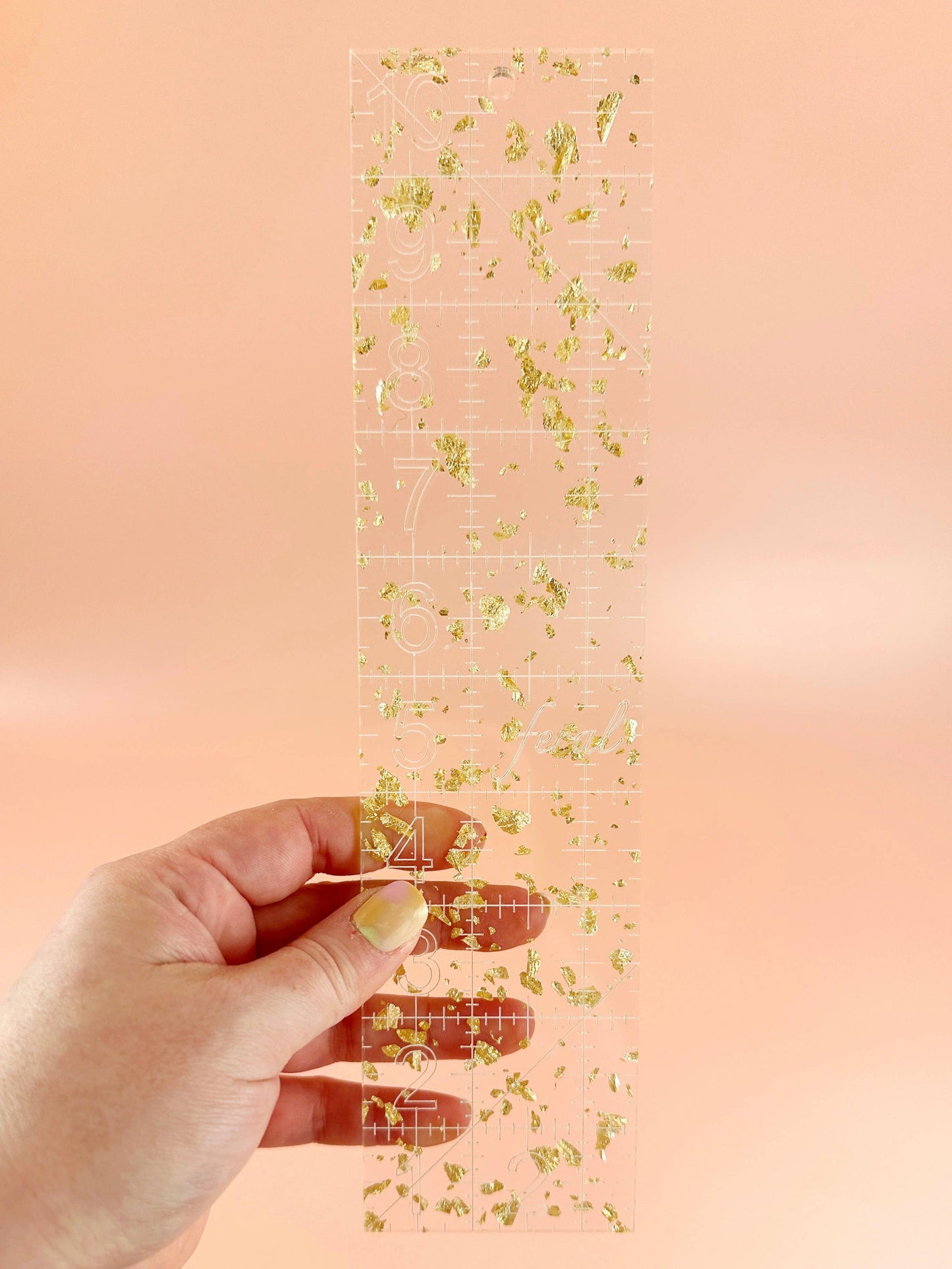 Golden 2.5 by 10 inch Quilting Ruler | Feral Notions