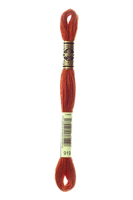 919 Terracotta Brown | DMC Six-Strand Embroidery Floss