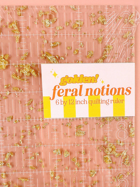 Golden 6 x 12 Quilting Ruler | Feral Notions