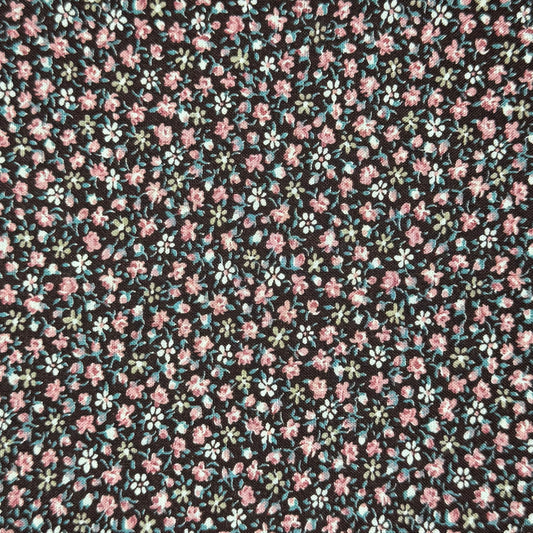 Vintage Fabric - Brown & Pink Floral
