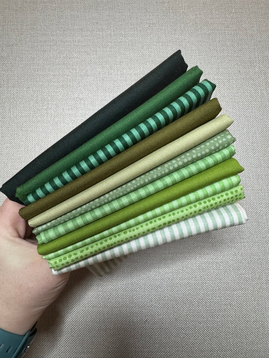 GREENS - 11 Fat Quarter Bundle